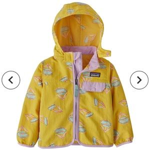 NWT Patagonia Baby Baggies Jacket 4T Summer Plant Shine Yellow
